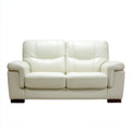 Sofás 2 plazas cuero sintético 180x90x88 cm blanco diseño clásico