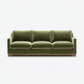 Sofás 3 plazas de tela 215x84x78cm - verde-marrón - para salón diseño moderno