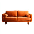 Sofás 2 plazas terciopelo 190x86x82 cm naranja para salón estilo moderno