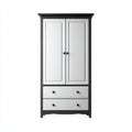 Armarios madera 90x50x180 cm blanco-negro diseño clásico
