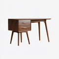Mesas de oficina de madera 125x55x76 cm - marrón - para despacho diseño nórdico