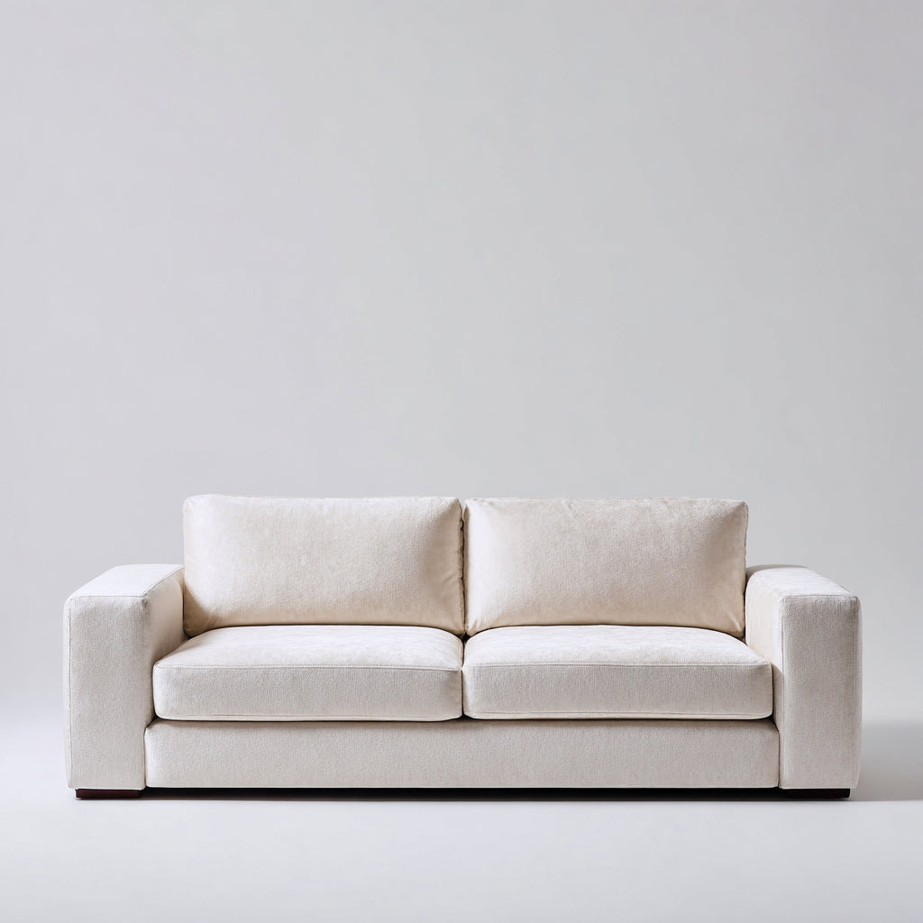 Sofás 2 plazas tela 185x88x82 cm beige para salón estilo moderno