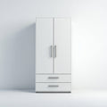 Armarios de madera 90x52x180 cm - blanco con 2 puertas y 2 cajones - diseño moderno para dormitorio