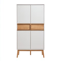 Armarios de madera 90x45x180 cm - blanco-natural - para dormitorio diseño nórdico