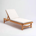 Tumbonas de madera 190x65x82cm - natural-beige - para jardín diseño reclinable