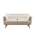 Sofás 2 plazas de tela 168x80x82cm - beige-natural - para salón diseño nórdico