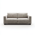 Sofás 2 plazas de piel sintética 170x86x78cm gris-negro para salón - diseño moderno con brazos rectos
