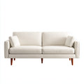 Sofás 2 plazas tela 200x88x82 cm beige diseño moderno