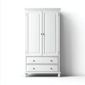 Armarios de madera 110x55x195 cm - blanco con 2 puertas y 2 cajones - diseño clásico para dormitorio