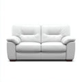 Sofás 2 plazas tapizados 160x88x84cm - blanco-marrón - para salón diseño clásico